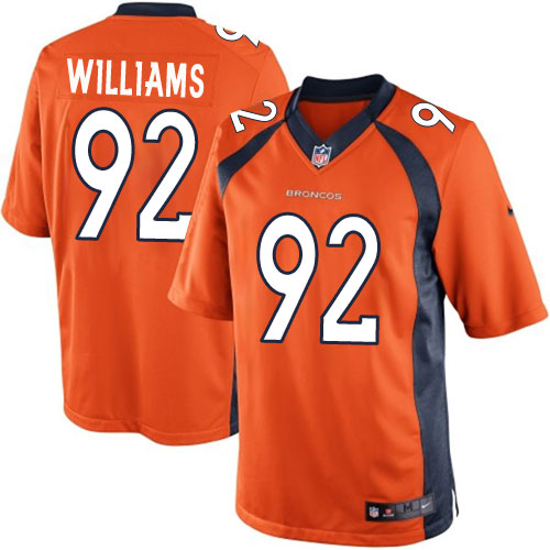 Men's Limited Sylvester Williams Nike Jersey Orange Home - #92 NFL Denver Broncos